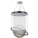 Saturn Polished Chrome Clear Crystal 9 Light Halogen Chandelier - Chandeliers
