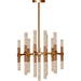 Sidney Matte Gold 25 Light LED Chandelier - Chandeliers
