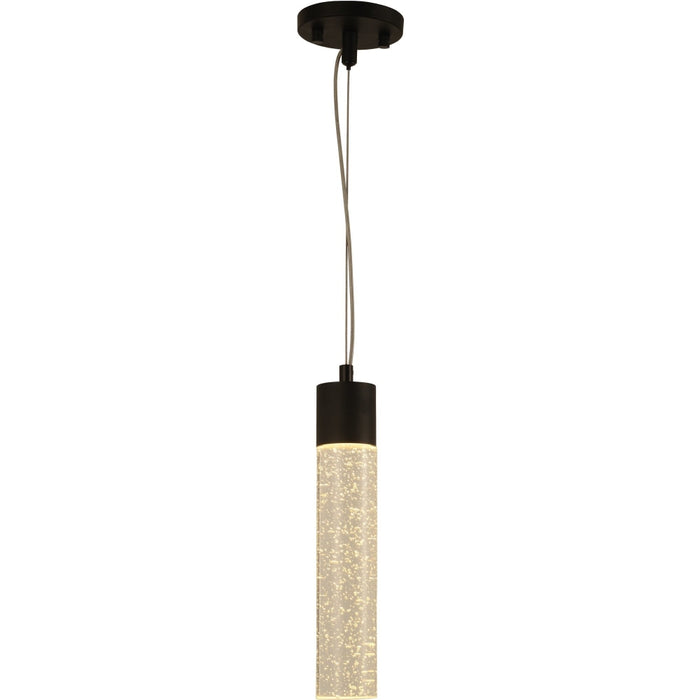 Sprite Graphite Black Clear Crystal 1 Light LED Pendant - Pendants