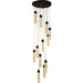 Sprite Graphite Black Clear Crystal 13 Light LED Pendant - Pendants