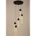 Sprite Graphite Black Clear Crystal 5 Light LED Pendant - Pendants
