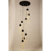 Sprite Graphite Black Clear Crystal 9 Light LED Pendant - Pendants