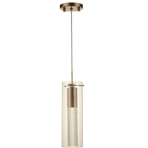 Sprite Matte Gold Clear Glass 1 Light LED Pendant - Pendants