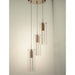 Sprite Matte Gold Clear Glass 3 Light LED Pendant - Pendants