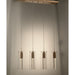 Sprite Matte Gold Clear Glass 4 Light LED Pendant - Pendants
