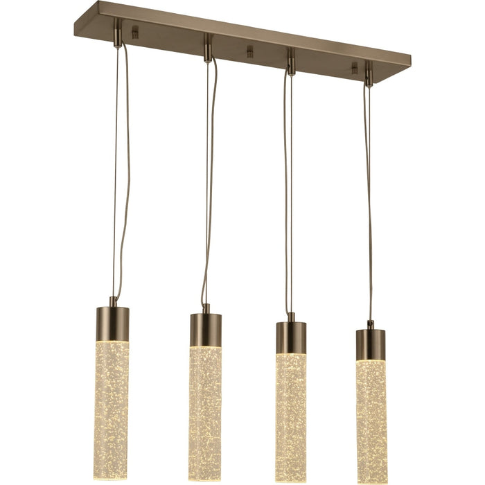 Sprite Matte Nickel Clear Crystal 1 Light LED Pendant - Pendants