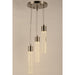 Sprite Matte Nickel Clear Crystal 3 Light LED Pendant - Pendants