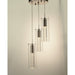 Sprite Matte Nickel Clear Glass 3 Light LED Pendant - Pendants