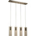 Sprite Matte Nickel Clear Glass 4 Light LED Pendant - Pendants