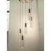 Sprite Matte Nickel Clear Glass 5 Light LED Pendant - Pendants