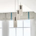 Sprite Matte Nickel Clear Glass 5 Light LED Pendant - Pendants