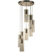 Sprite Matte Nickel Clear Glass 8 Light LED Pendant - Pendants