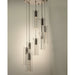 Sprite Matte Nickel Clear Glass 8 Light LED Pendant - Pendants