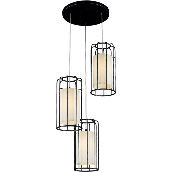 Sprocket Matte Black 3 Light Pendant - Pendants