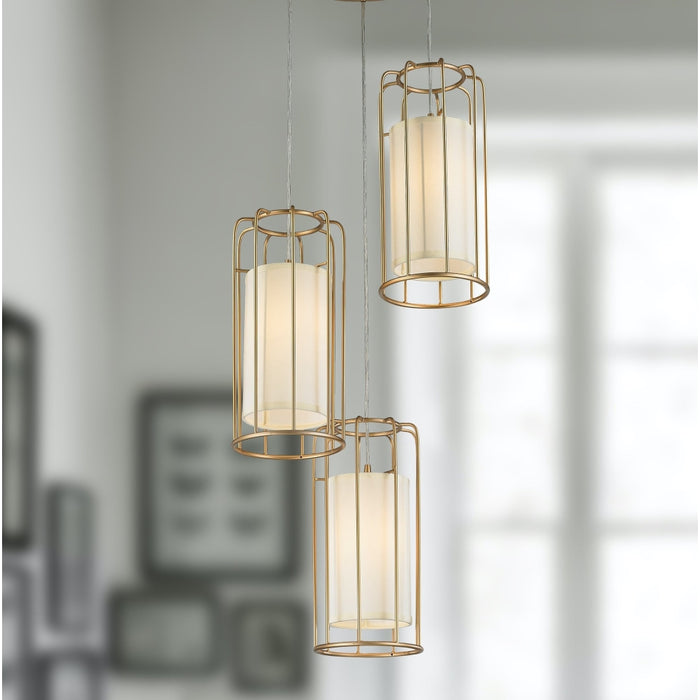 Sprocket Matte Gold 3 Light Pendant - Pendants