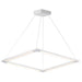 Square Matte White LED Pendant