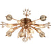 Starburst Matte Gold Clear Crystal 10 Light Flushmount - Flushmounts