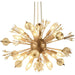 Starburst Matte Gold Clear Crystal 20 Light Chandelier - Chandeliers