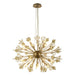 Starburst Matte Gold Clear Crystal 24 Light Chandelier - Chandeliers