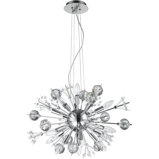 Starburst Polished Chrome Clear Crystal 20 Light Chandelier - Chandeliers