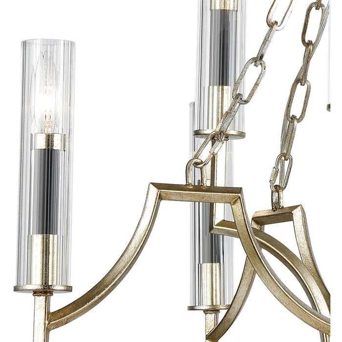 Sylvanna Antique Silver Leaf Dark Graphite Chandelier - Chandeliers