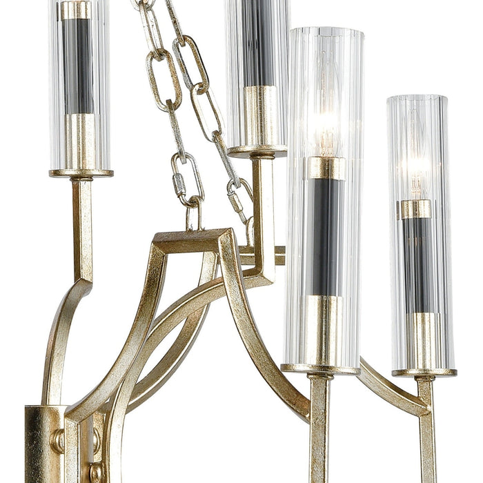 Sylvanna Antique Silver Leaf Dark Graphite Chandelier - Chandeliers