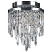 Tempest Polished Chrome Clear Crystal 1 Light Flushmount - Flushmounts