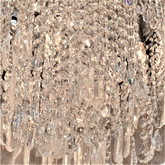 Tempest Polished Chrome Clear Crystal 1 Light Flushmount - Flushmounts