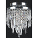 Tempest Polished Chrome Clear Crystal 1 Light Flushmount - Flushmounts