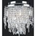 Tempest Polished Chrome Clear Crystal 4 Light Flushmount - Flushmounts
