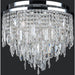 Tempest Polished Chrome Clear Crystal 5 Light Flushmount - Flushmounts