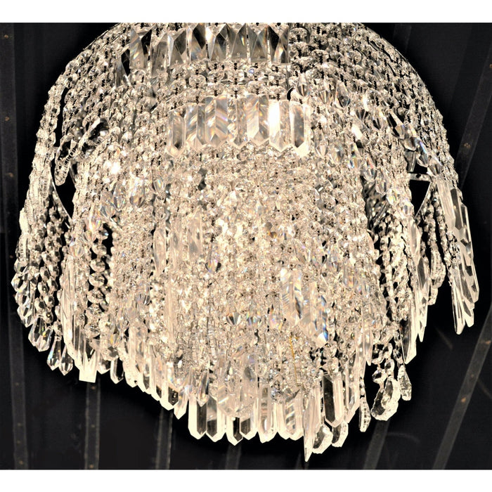 Tempest Polished Chrome Clear Crystal 5 Light Flushmount - Flushmounts