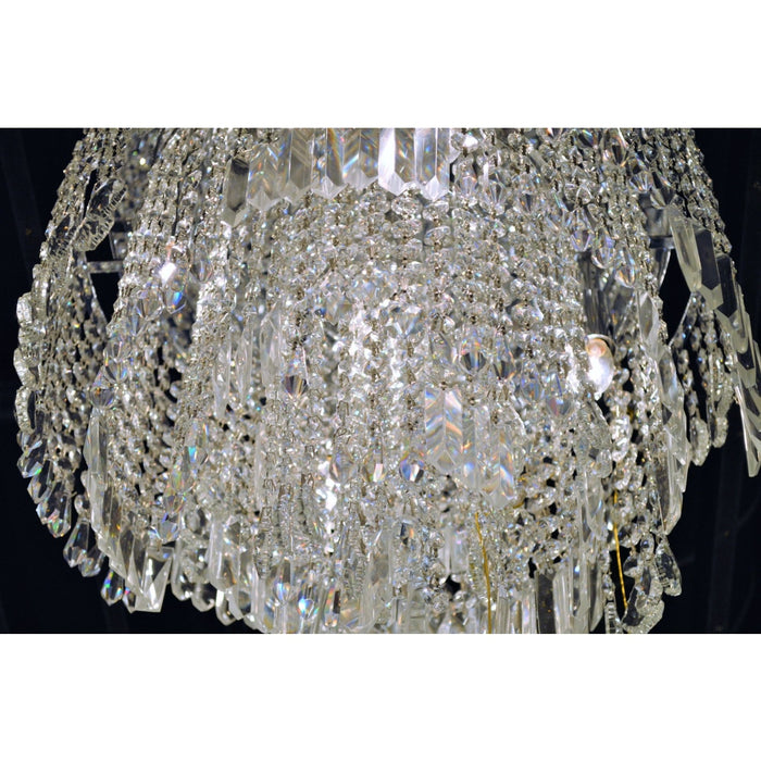 Tempest Polished Chrome Clear Crystal 5 Light Flushmount - Flushmounts