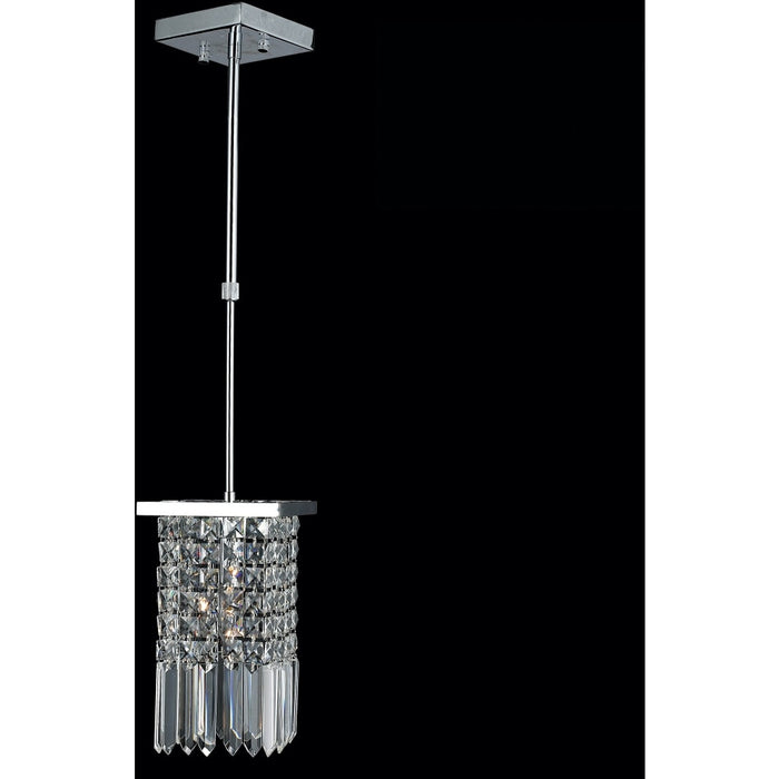 Torrent Polished Chrome Clear Crystal 1 Light Pendant - Pendants