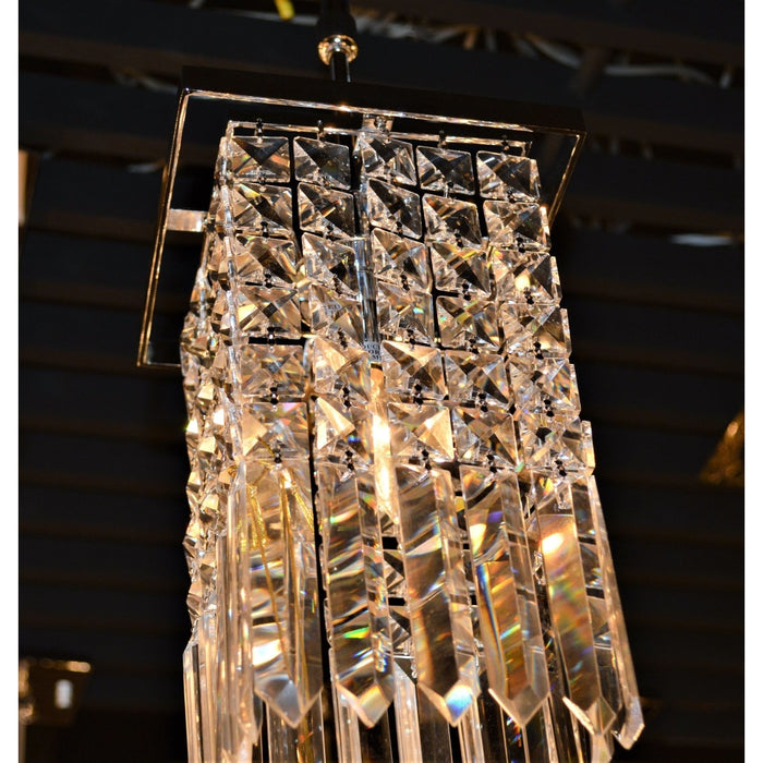 Torrent Polished Chrome Clear Crystal 1 Light Pendant - Pendants