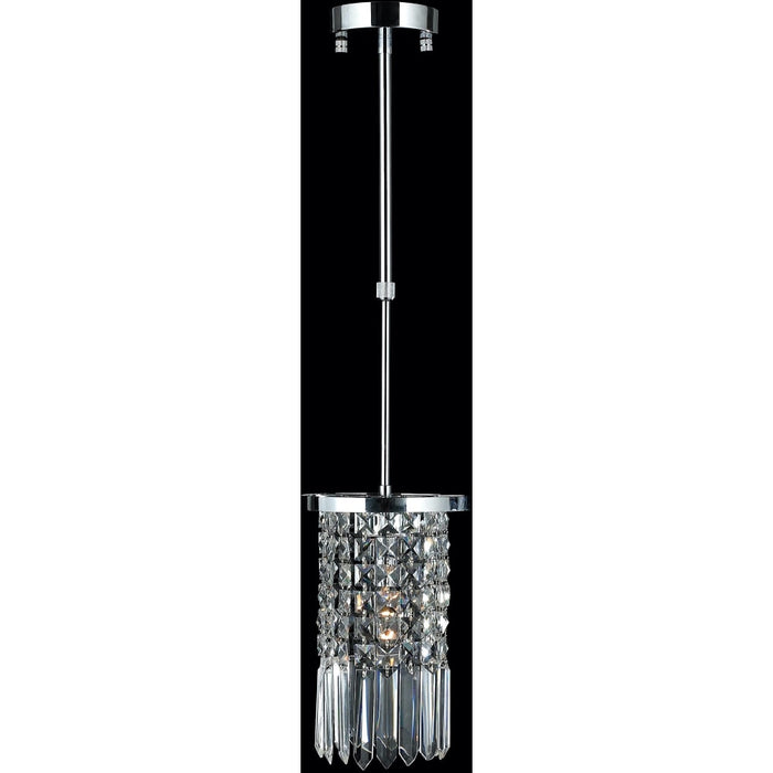 Torrent Polished Chrome Clear Crystal 1 Light Pendant - Pendants