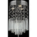 Torrent Polished Chrome Clear Crystal 3 Light Halogen Flushmount - Flushmounts