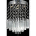 Torrent Polished Chrome Clear Crystal 5 Light Halogen Flushmount - Flushmounts