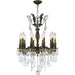 Versailles Antique Bronze Clear Crystal 10 Light Chandelier - Chandeliers