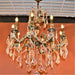 Versailles Antique Bronze Clear Crystal 10 Light Chandelier - Chandeliers