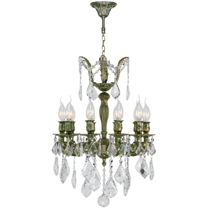 Versailles Antique Bronze Clear Crystal 10 Light Chandelier - Chandeliers