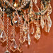 Versailles Antique Bronze Clear Crystal 10 Light Chandelier - Chandeliers
