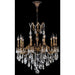 Versailles Antique Bronze Clear Crystal 10 Light Chandelier - Chandeliers