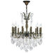Versailles Antique Bronze Clear Crystal 12 Light Chandelier - Chandeliers