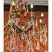 Versailles Antique Bronze Clear Crystal 12 Light Chandelier - Chandeliers