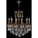 Versailles Antique Bronze Clear Crystal 12 Light Chandelier - Chandeliers