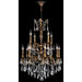 Versailles Antique Bronze Clear Crystal 12 Light Chandelier - Chandeliers