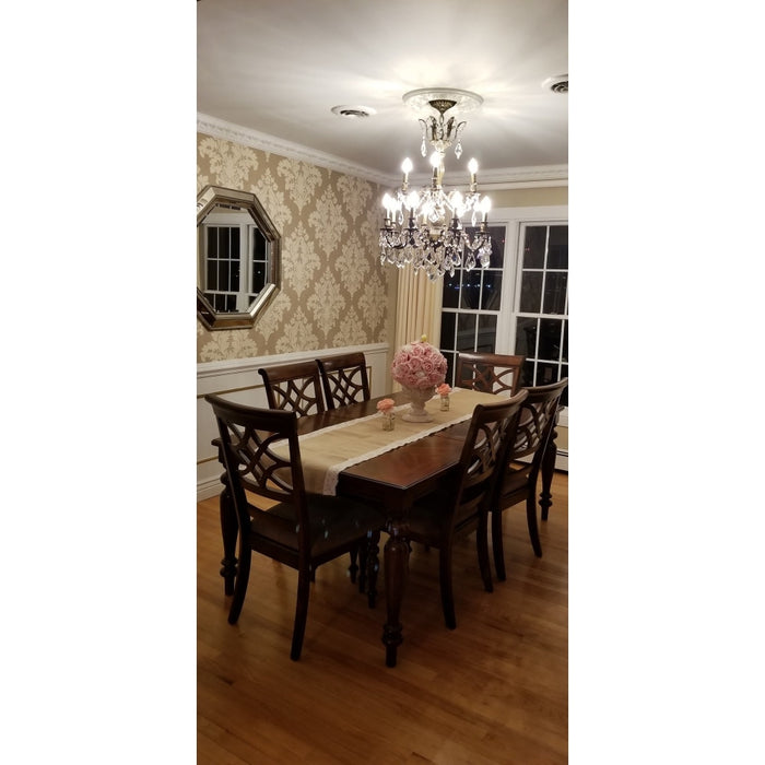 Versailles Antique Bronze Clear Crystal 12 Light Chandelier - Chandeliers