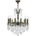 Versailles Antique Bronze Clear Crystal 12 Light Chandelier - Chandeliers