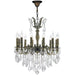 Versailles Antique Bronze Clear Crystal 12 Light Chandelier - Chandeliers